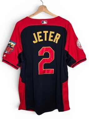 Derek Jeter All Star Game 2014 Jersey Mens Number 2 Yankees Baseball Size 50